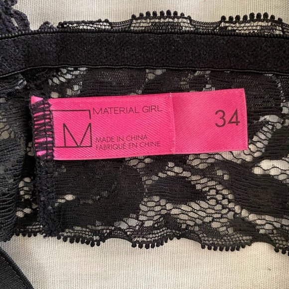 FREE ADD-ON: Material Girl Lace Bralette in Black Lace, sz: 34 - Picture 5 of 5